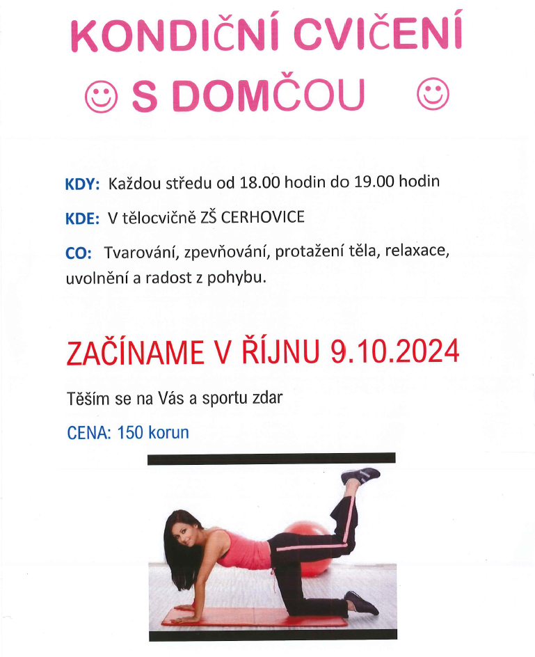 Kondiční cvičení s Domčou